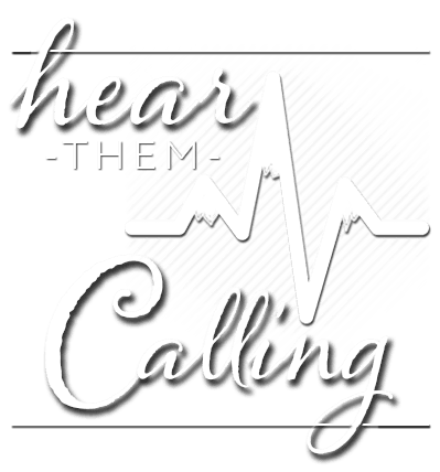 Typography graphic reading “Hear Them Calling”